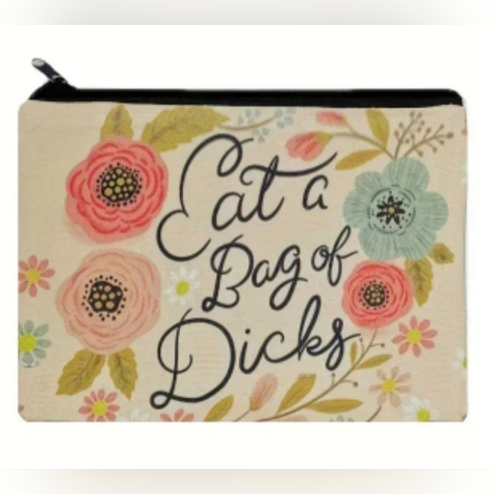 Floral & Letter Makeup/Travel Bag